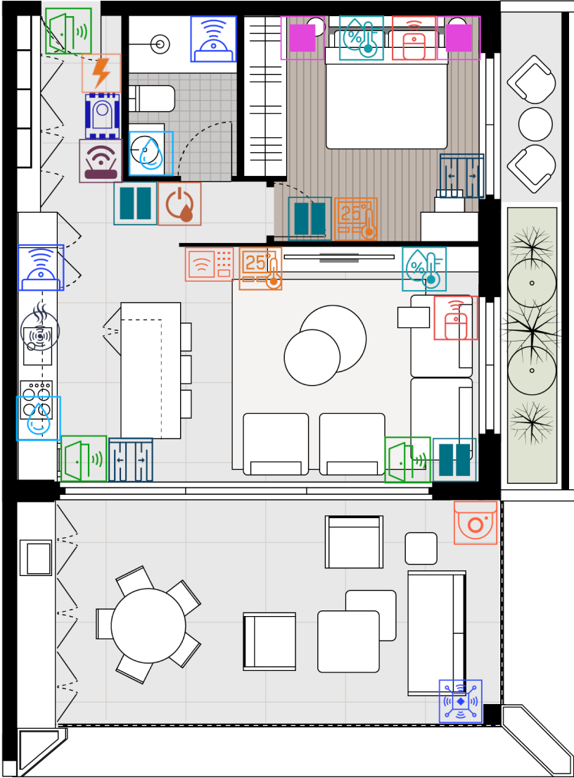 first bedroom plan of luxury package